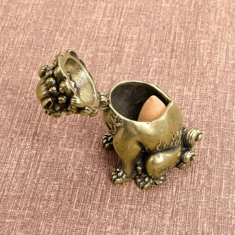 Brass Pixiu Incense Burner Small Pixiu Statue House Decoration Animal Figurines