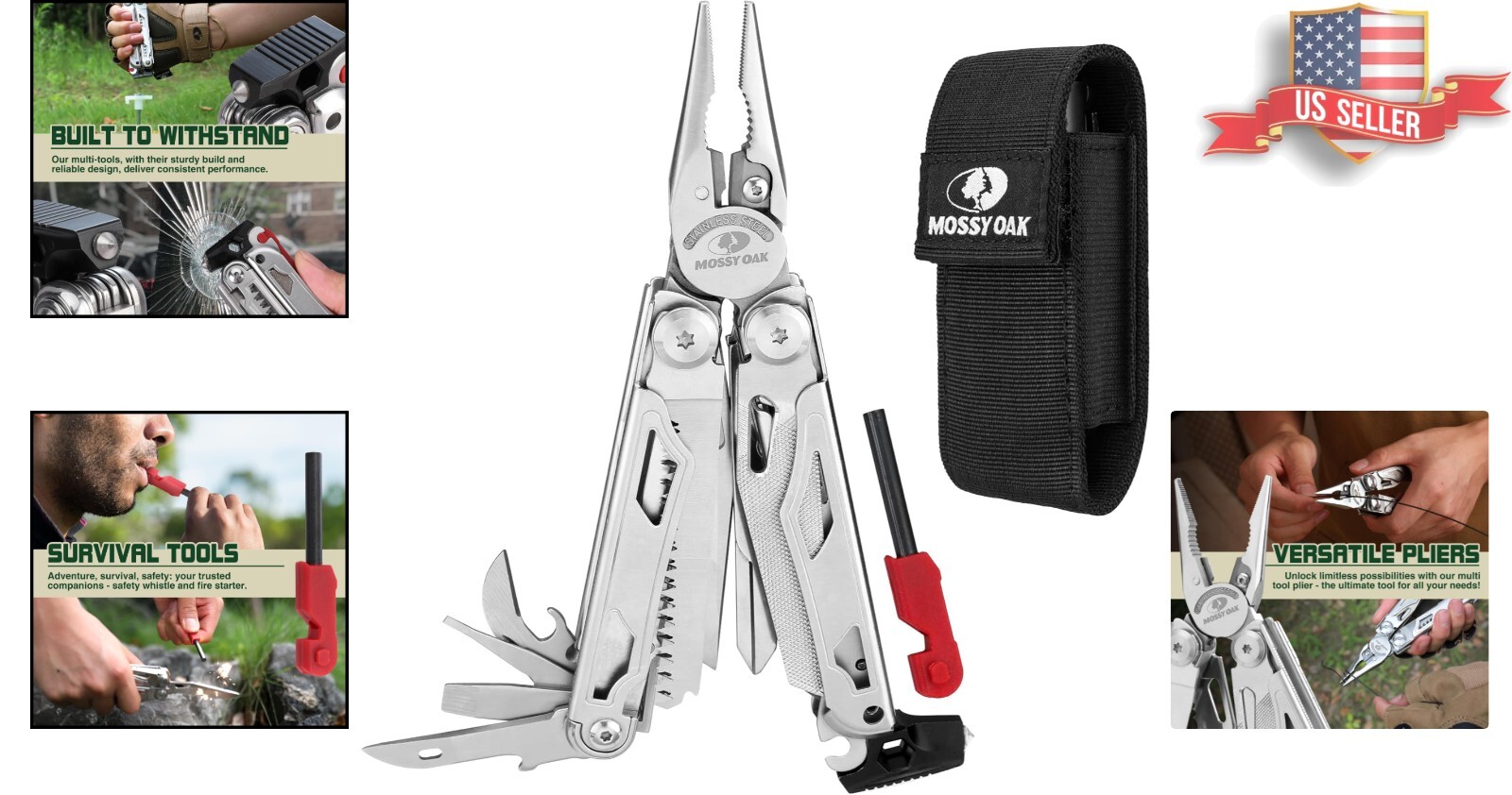 Versatile 19-in-1 Multitool with Durable Sheath – Your Go-To Outdoor Companion