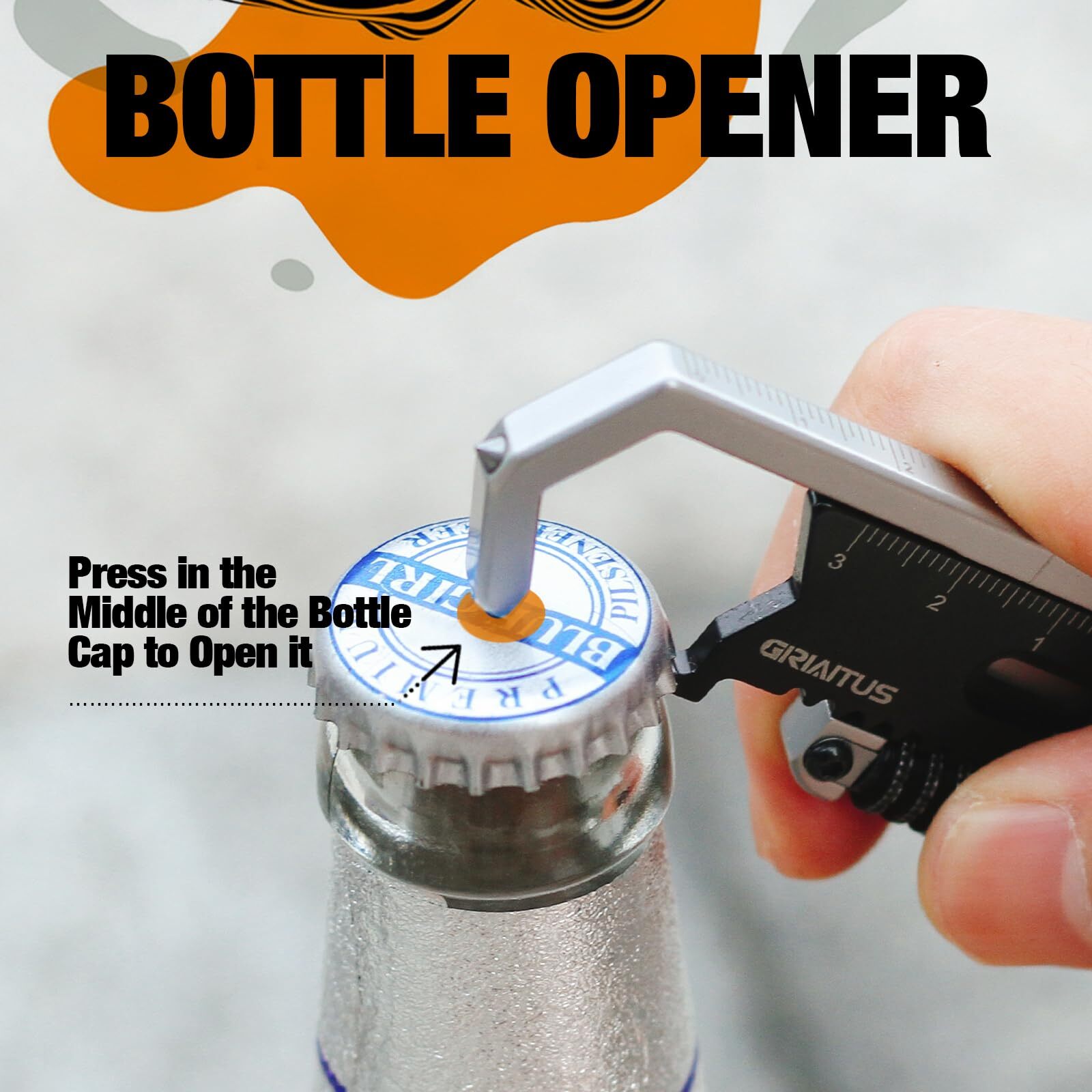 9IN1 Multitool Edc Pry Bar with Adjustable Wrench Emergency Hammer…