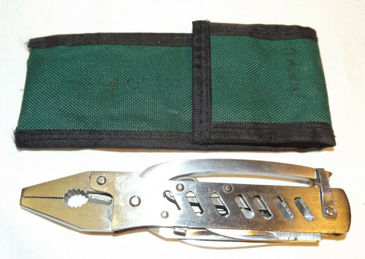BARLOW MULTI TOOL w PLIERS Advertising SUPELCO Stainless Steel w SHEATH