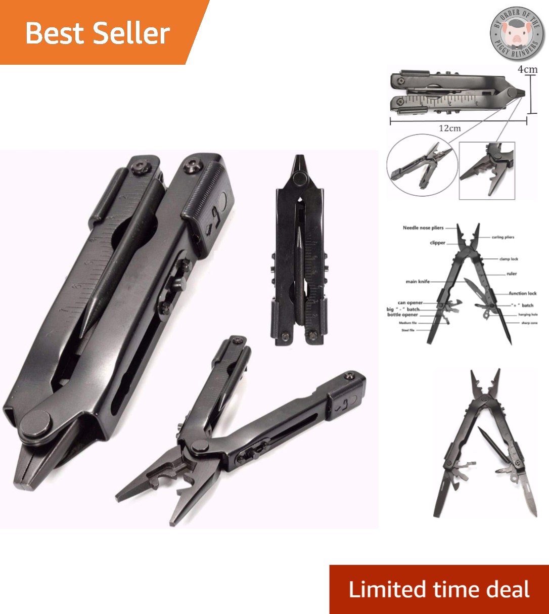 Compact EDC Multitool Pliers for Travel & Survival – 13 Essential Functions