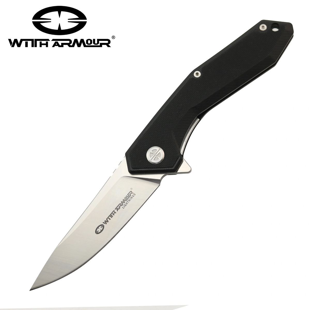 WithArmour WA-082CFG- Ball Bearing Pivot- 4.75″ Black Carbon Fiber pocket knife