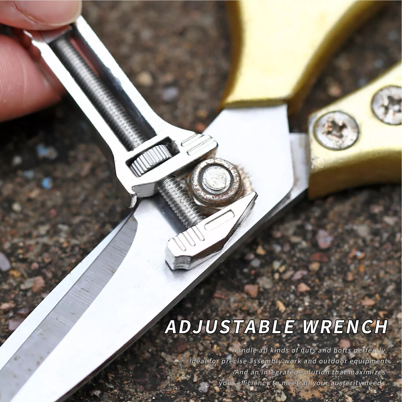 1/3x Compact Titanium Hiking Multitool Mini Multitool Wrench Opener Keychain USA