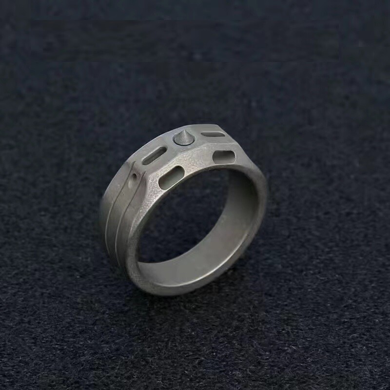 EDC Titanium Finger Ring Anhänger Fallschirm Schnur Outdoor Dekoration Werkzeug