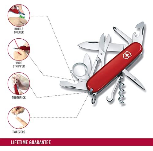 Victorinox Explorer Swiss Army Knife 16 Function Swiss Made Pocket Knife with 2