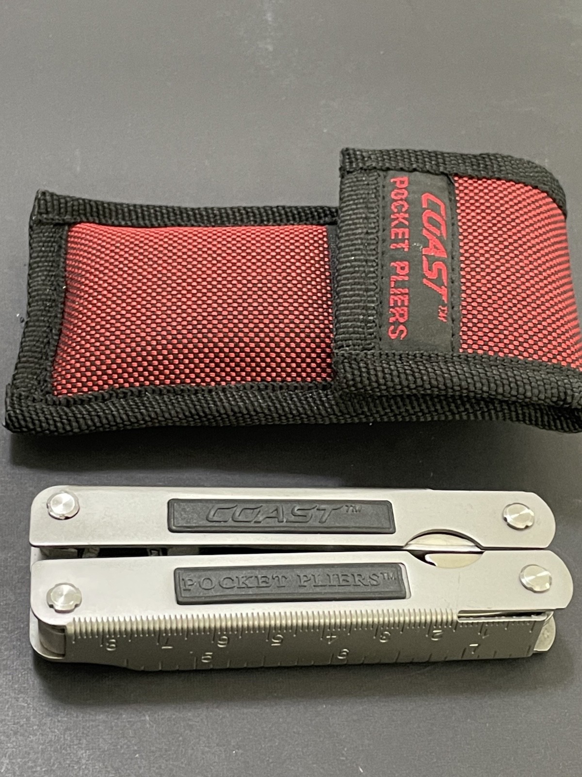 Coast Pocket Pliers Multi Tool Folding Knife w/ Sheath Stainless Steel