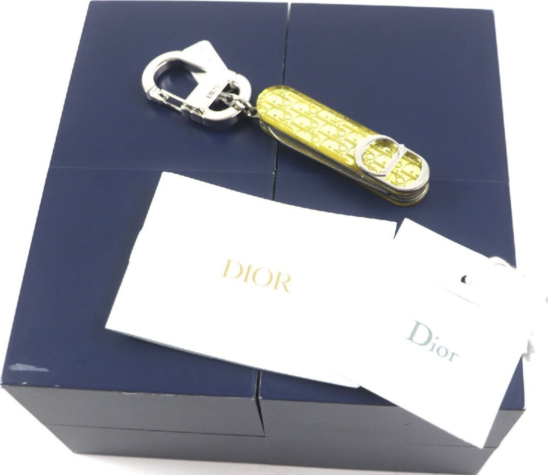 Unused DIOR multi tool VICTORINOX yellow silver with box