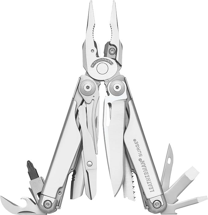 LEATHERMAN Surge Multi-Tool 21-in-1 Stainless Steel Locking Blades Silver