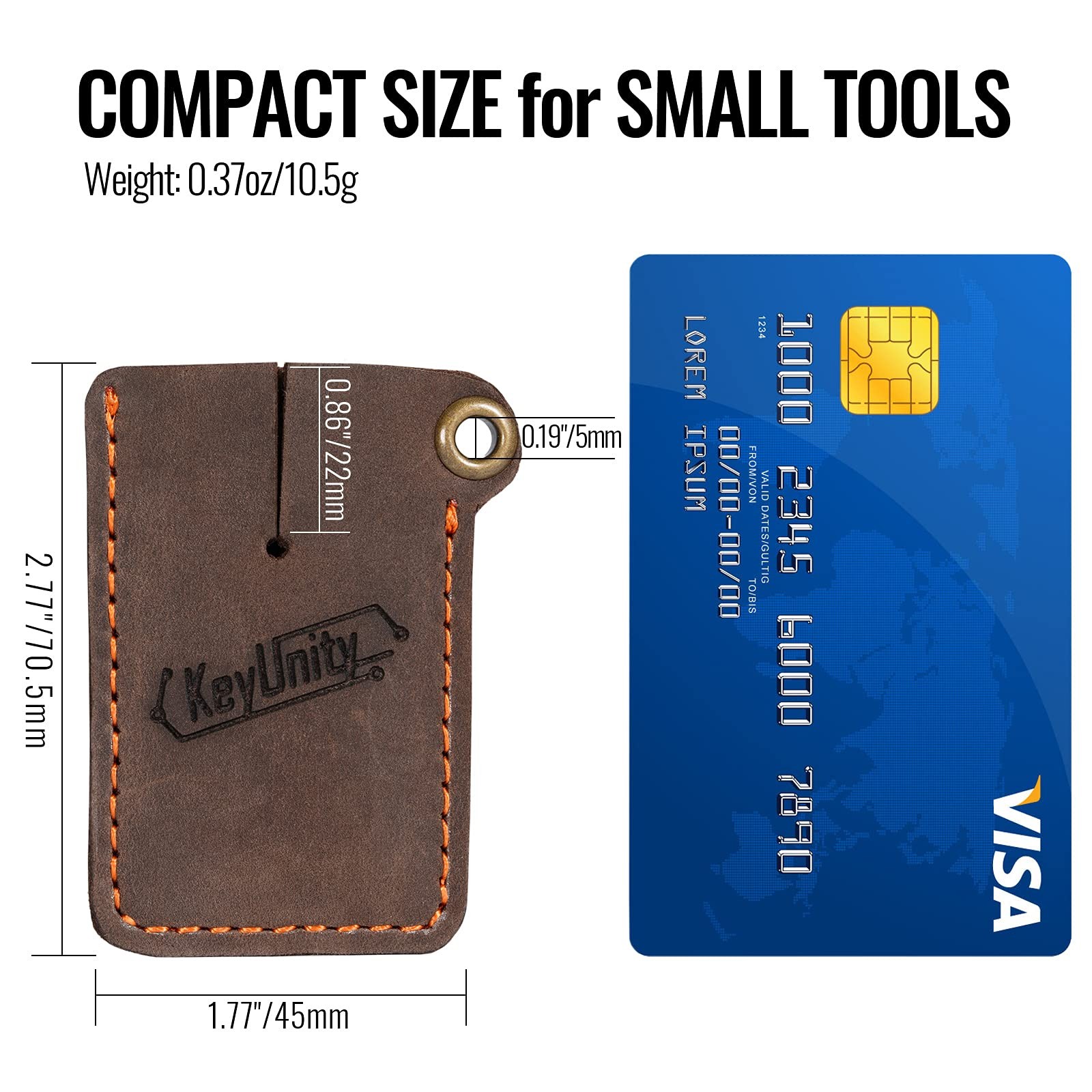 KA03 Leather Sheath EDC Bag Organizer Hand Stitched MultitoolSlip Pouch for…