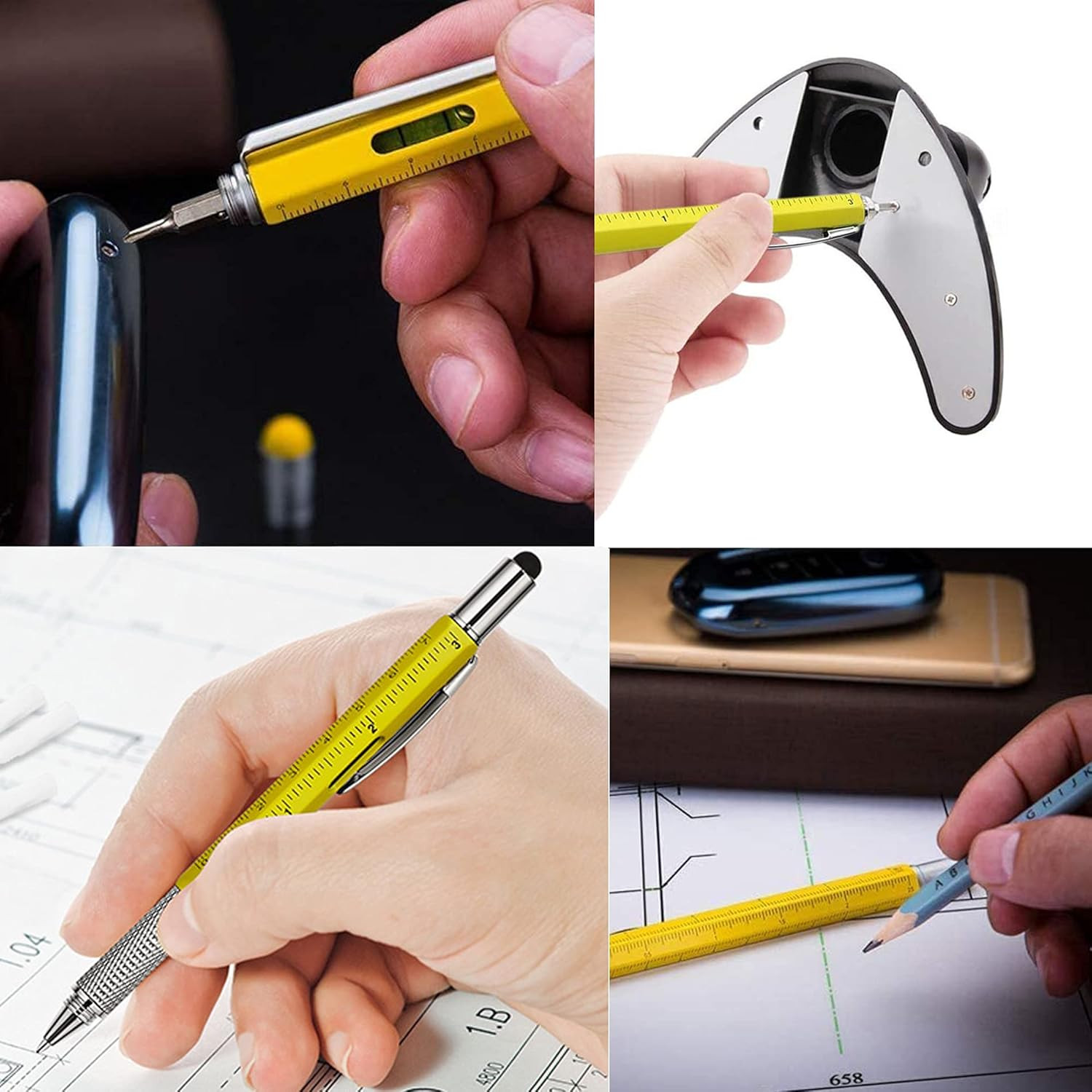 8 Pieces Gift Pen for Men 6 in 1 Multitool Tech Tool Pen Screwdriver Pen With