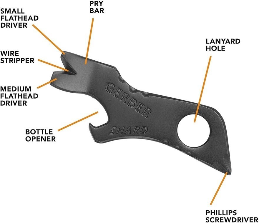 Gerber Shard Keychain Multi-Tool (TSA Safe EDC Tool) BRAND NEW OUTDOOR CAMP GEAR