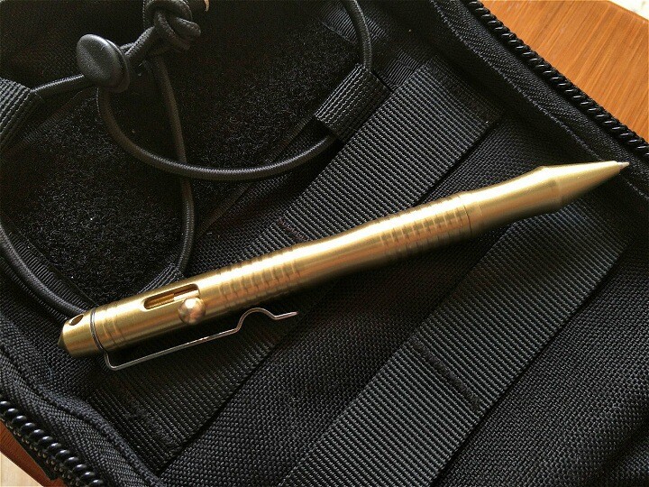 Brass EDC Pocket Pen Bolt Design Ballpoint Pen free 5pcs Refill Outdoor Travel