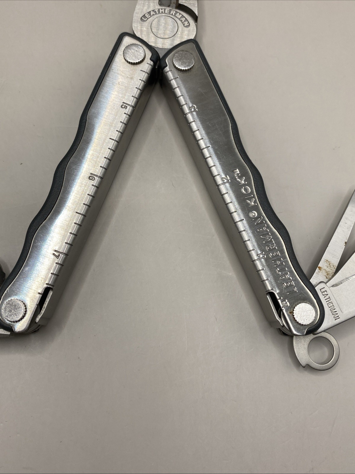 Vintage Leatherman Kick 12 Tools Retired with Leather Case Great!