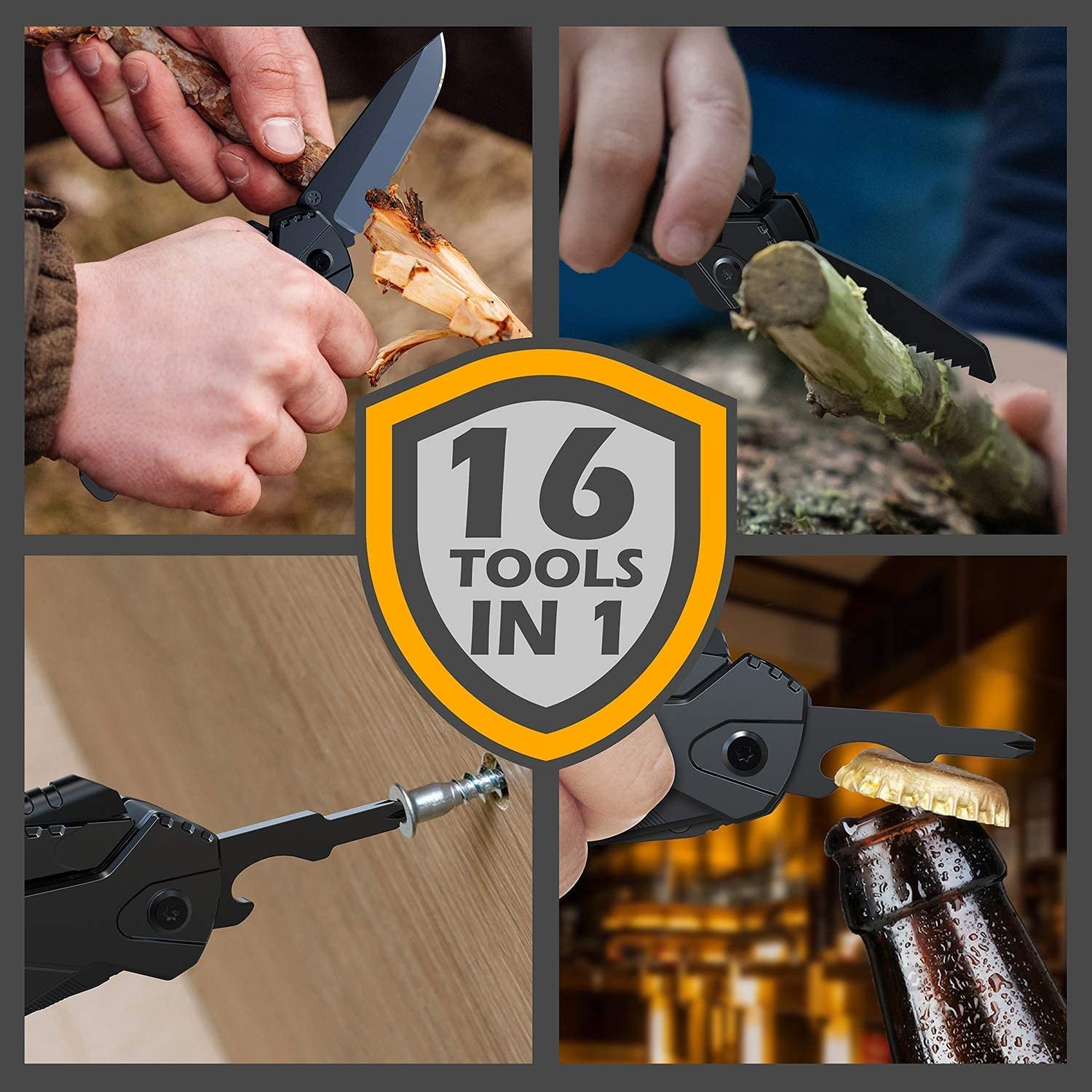 Pocket Knife – Folding EDC Multitool for Men, Small and Versatile Camping, Fi…