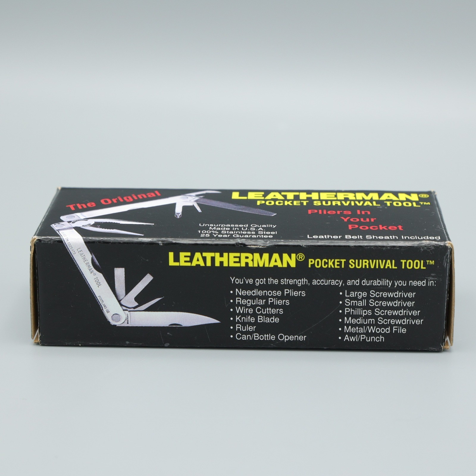 Vintage Leatherman Pocket Survival Tool 12-in-1 Multitool Stainless New 1994 USA