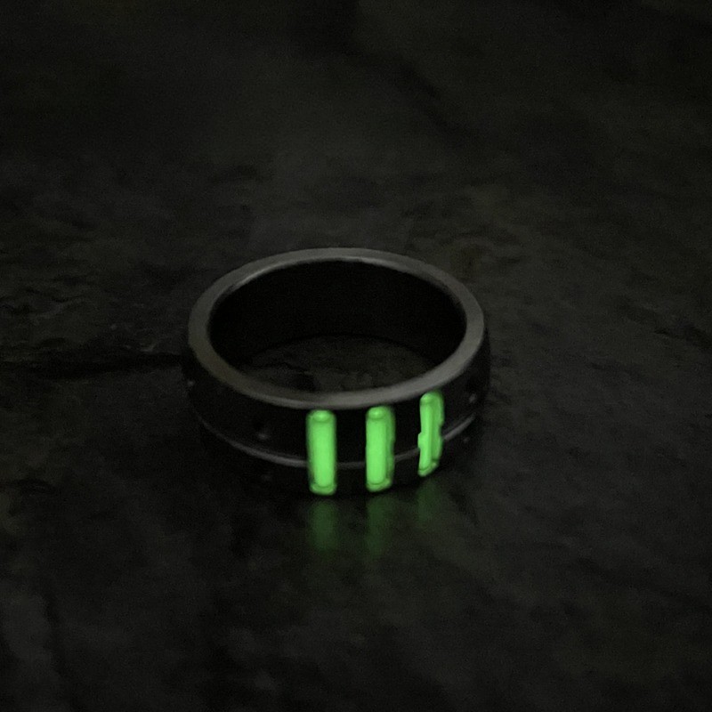Titanium Alloy Luminous Ring Night Light Multi Color 18mm Gift Collection