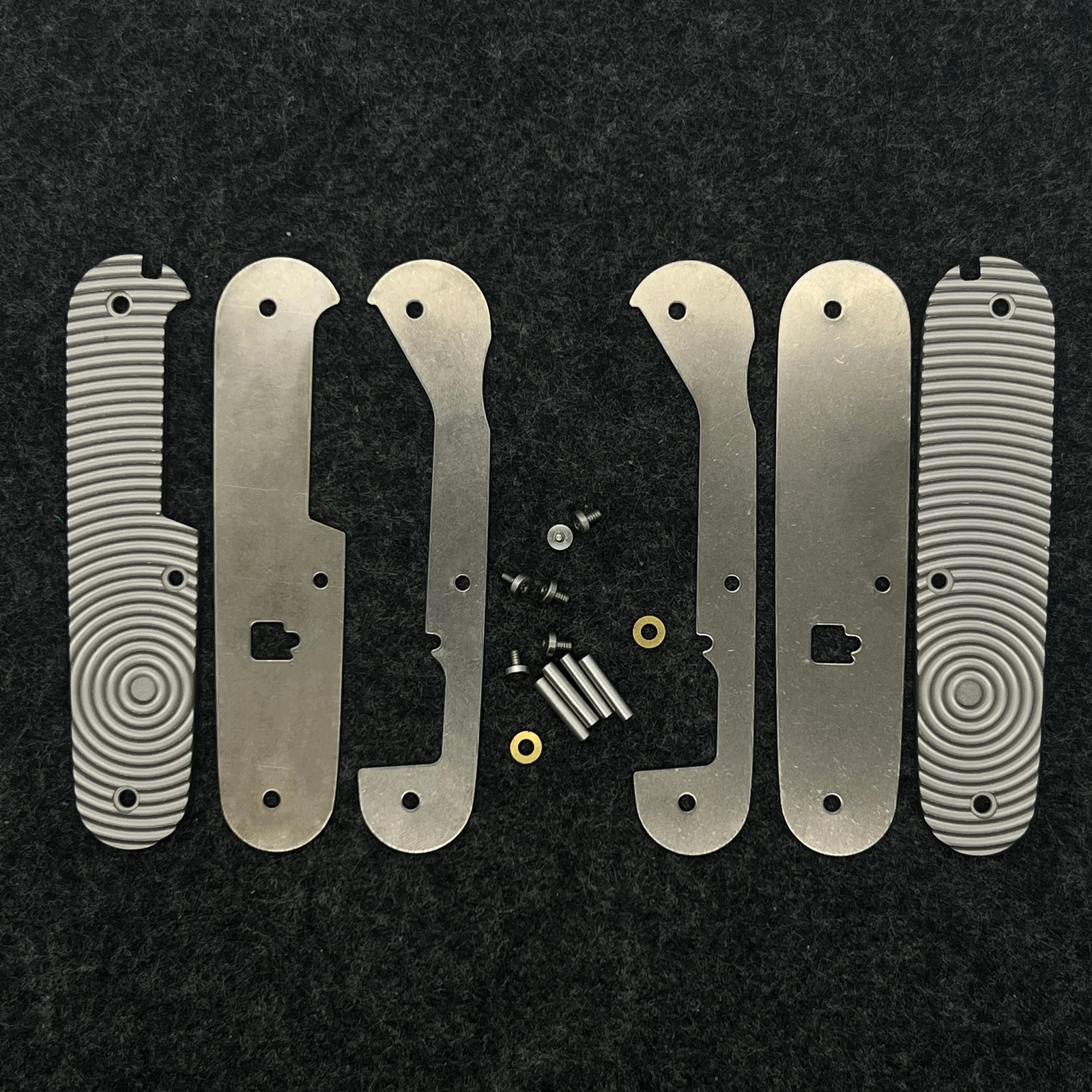 1 set 3 Layers Titanium Handle Grip Scales with Corkscrew For 91mm Victorinox