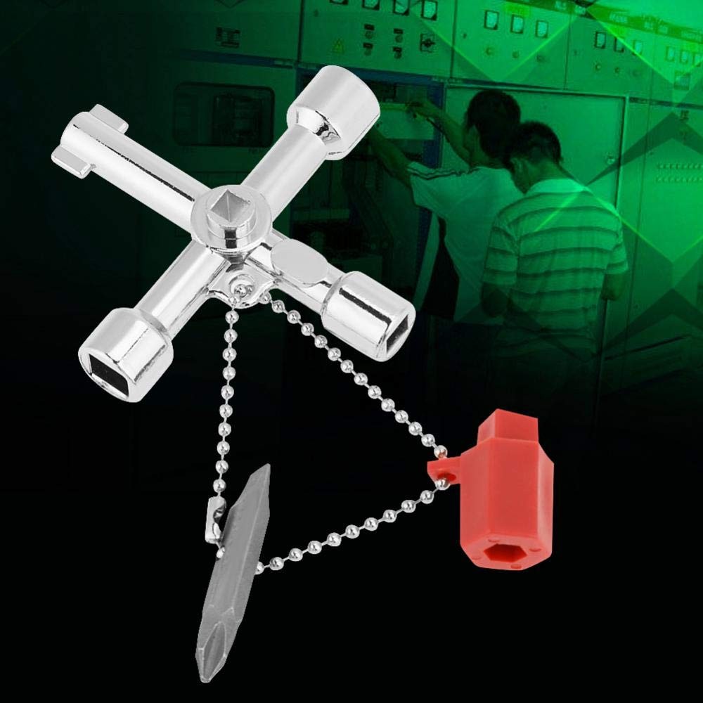10pcs Universal Intersect Key, Multifunctional 4 Way, Electrical Cupboard Box