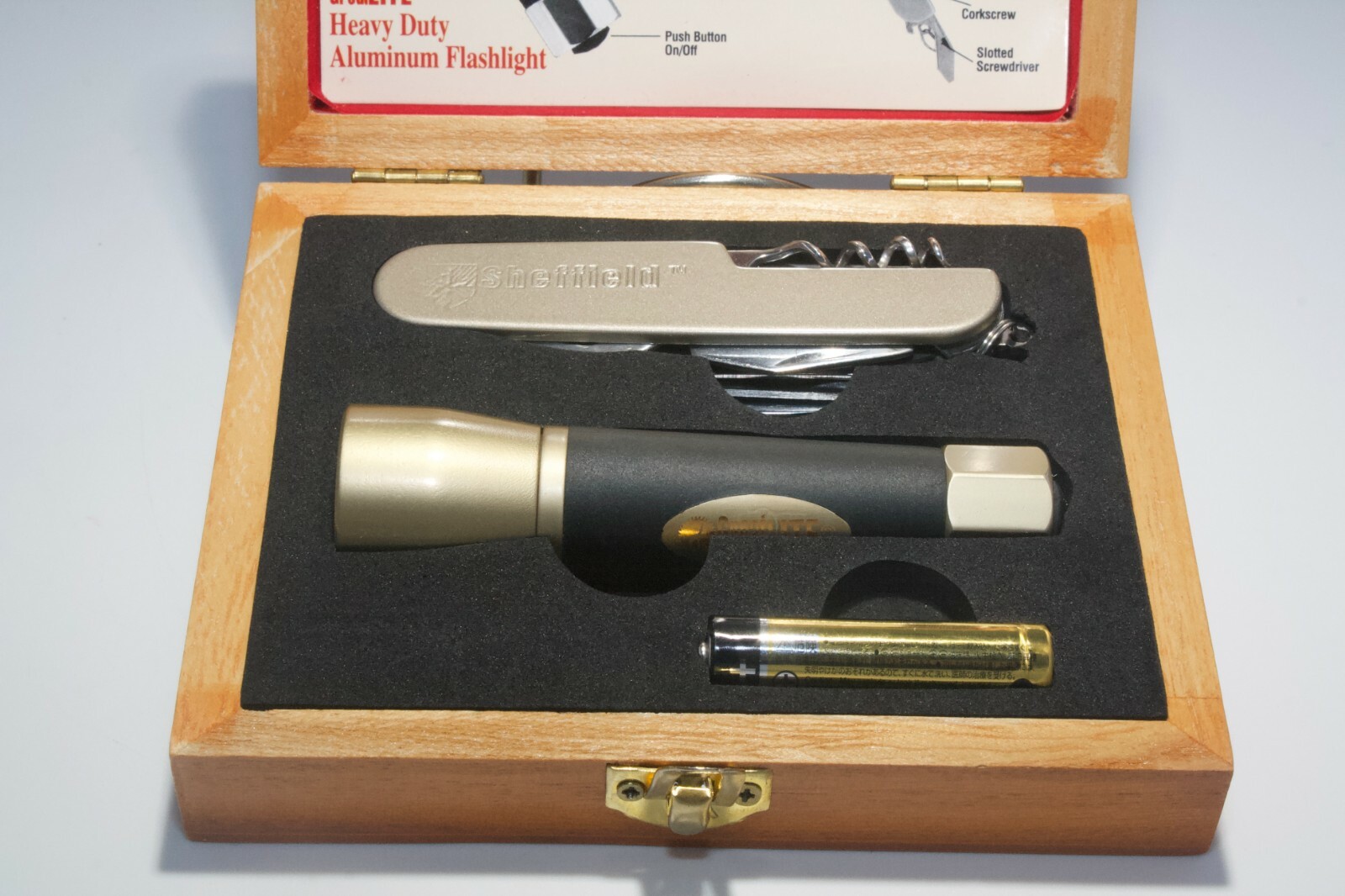 Sheffield 2 Piece Multi Multi Function Tool Kit In Wood Original Box