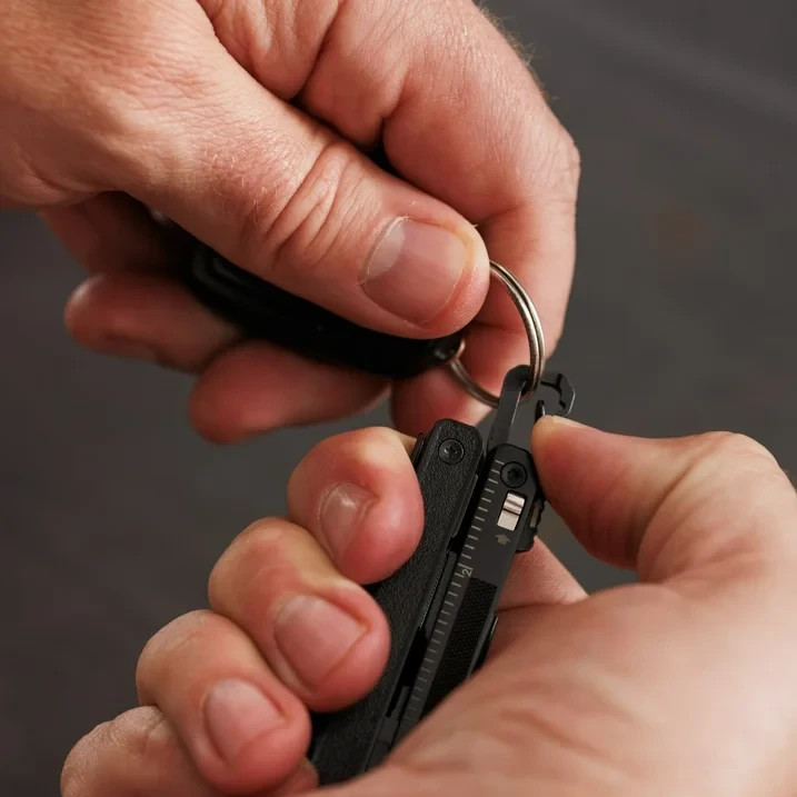Swiss Tech Uberall 11-in-1 Folding Mini Multi-Tool Ultra Compact with Leather Sh