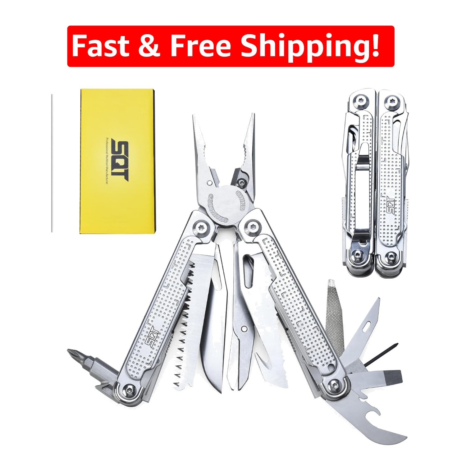 Versatile 20-in-1 Foldable Multitool – Perfect for DIY, Camping & Home Repairs