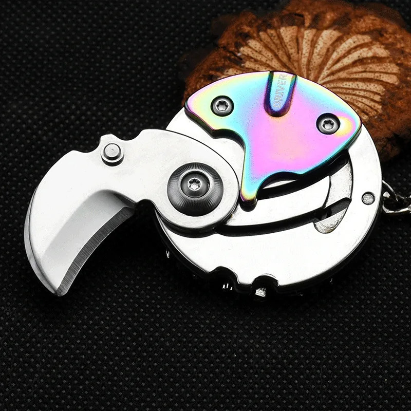 Multifunctional Keychain Screwdriver Hexagon Coin Folding Pocket Mini Tool