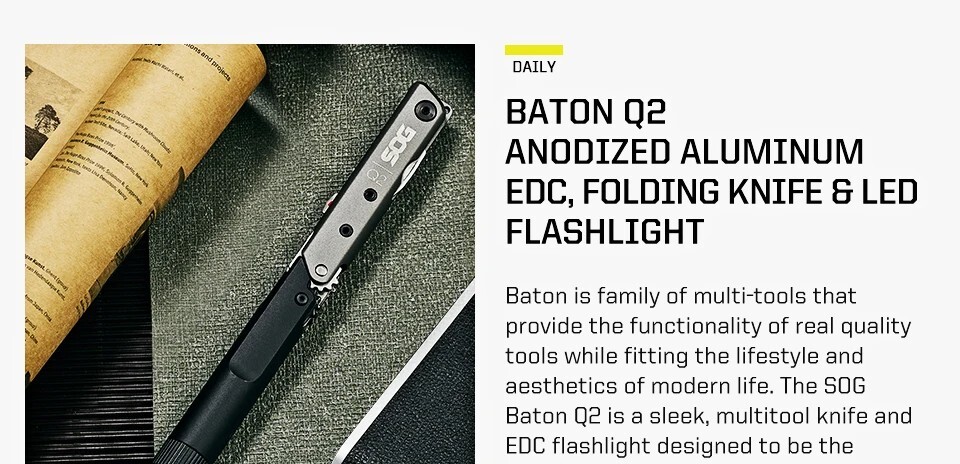 Q2 Mini Multifunctional Pen With Folding Knife LED Flashlight Multi-Tools Pocket