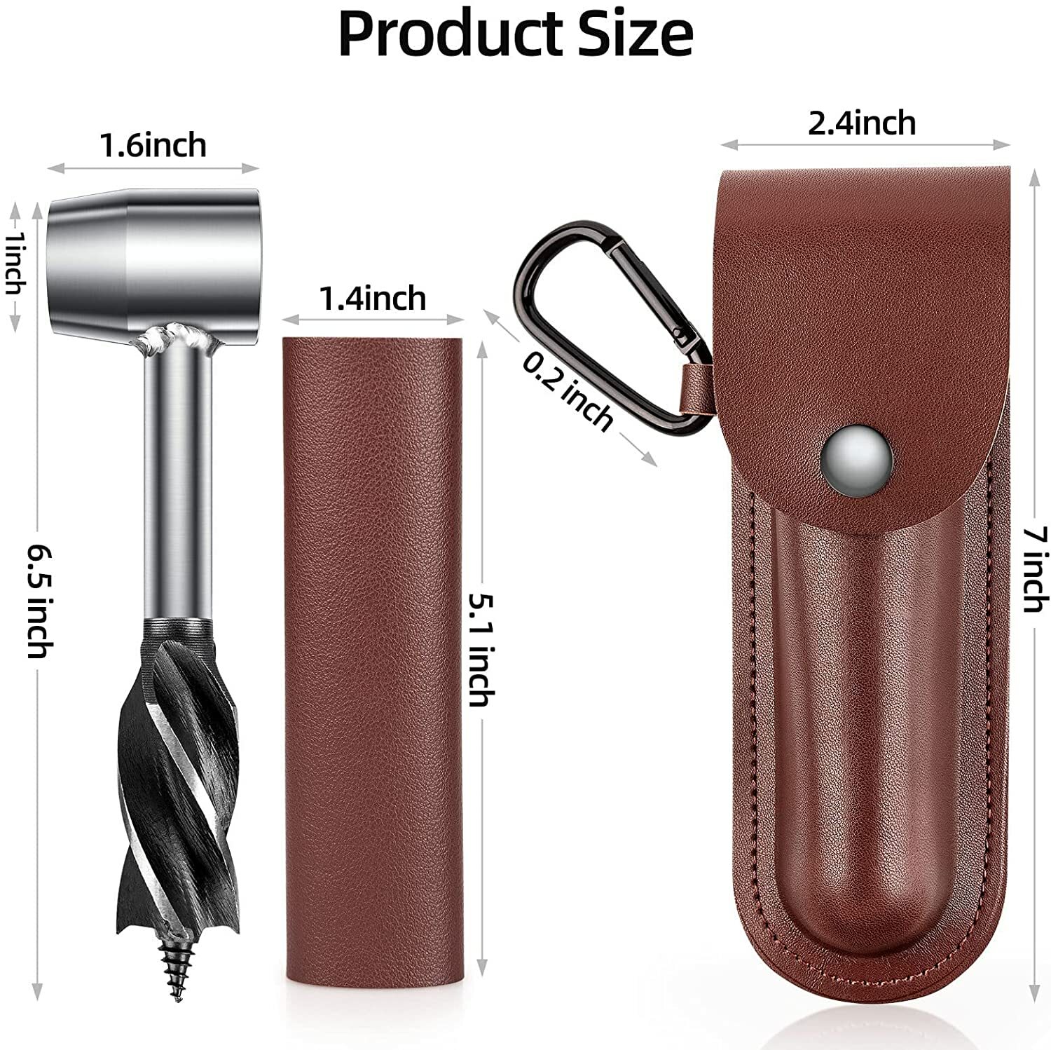 Hand Auger Drill Bit Survival Settlers Tools Outdoor Wood Peg and Hole Maker