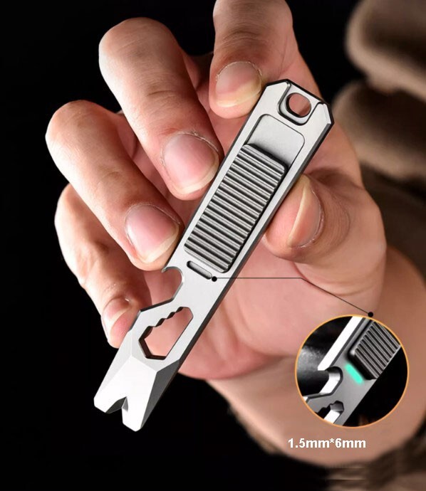 Titanium Multi Tools Pry Bar Crowbar Fidget Clicker Card Toy Stress Relief EDC