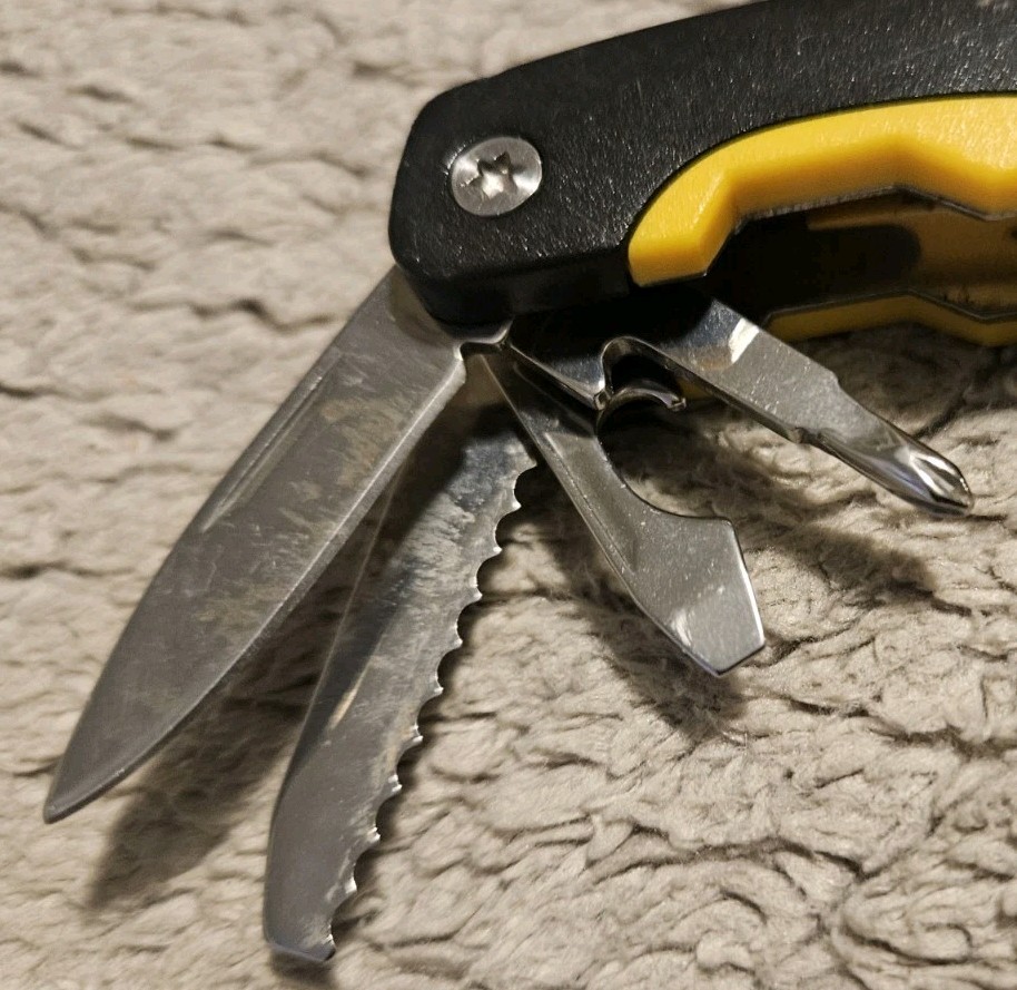 Lasky Multi Tool 9 Tools 2.75 Inches Long Yellow