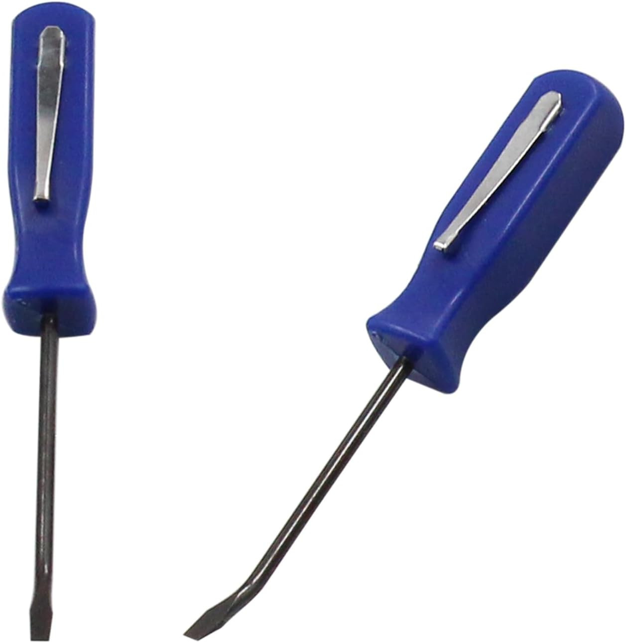 Multifunction Blue Mini Pocket Pry Bar with Pocket Clip & Slotted Screwdriver wi