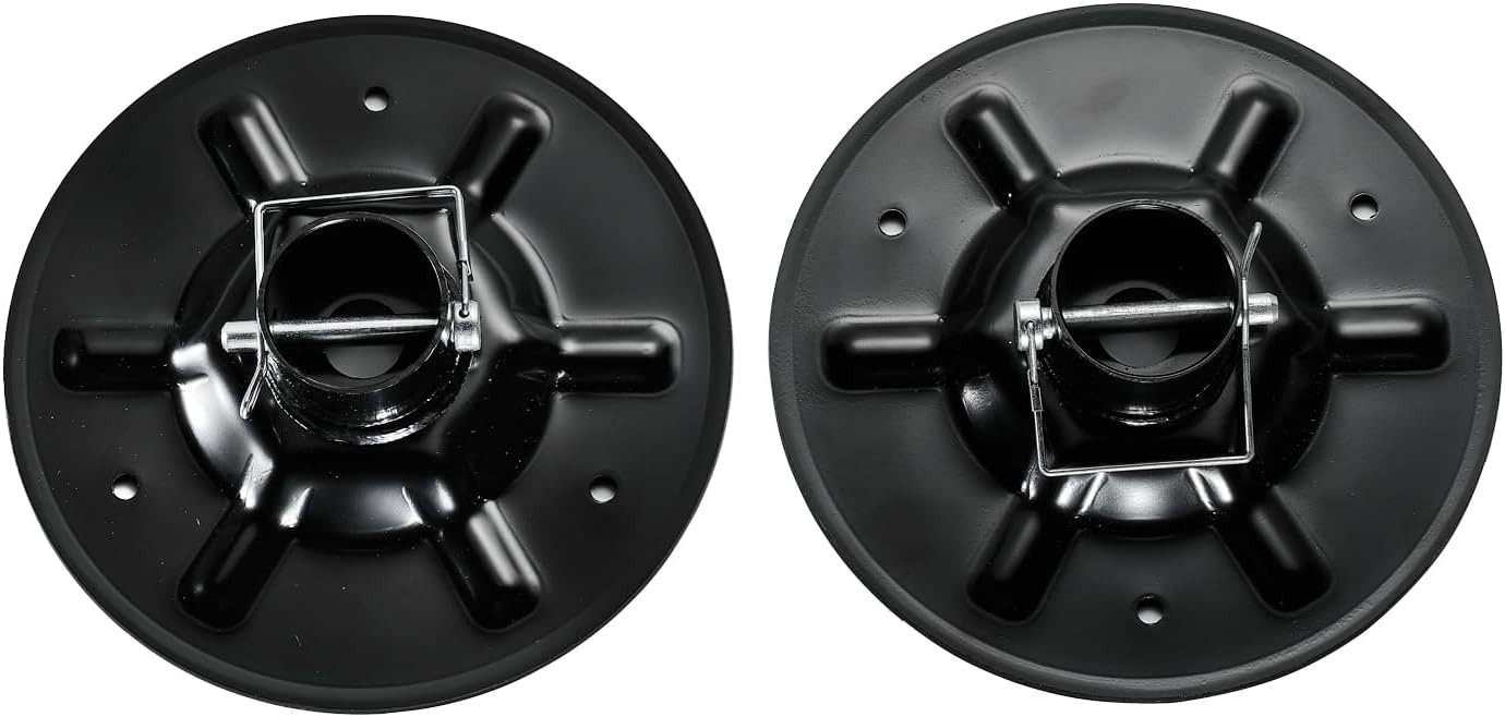 Qty (2) 377962 Replacement Rear Jack Foot Pad with Attachment Pins,9″ Diamete…