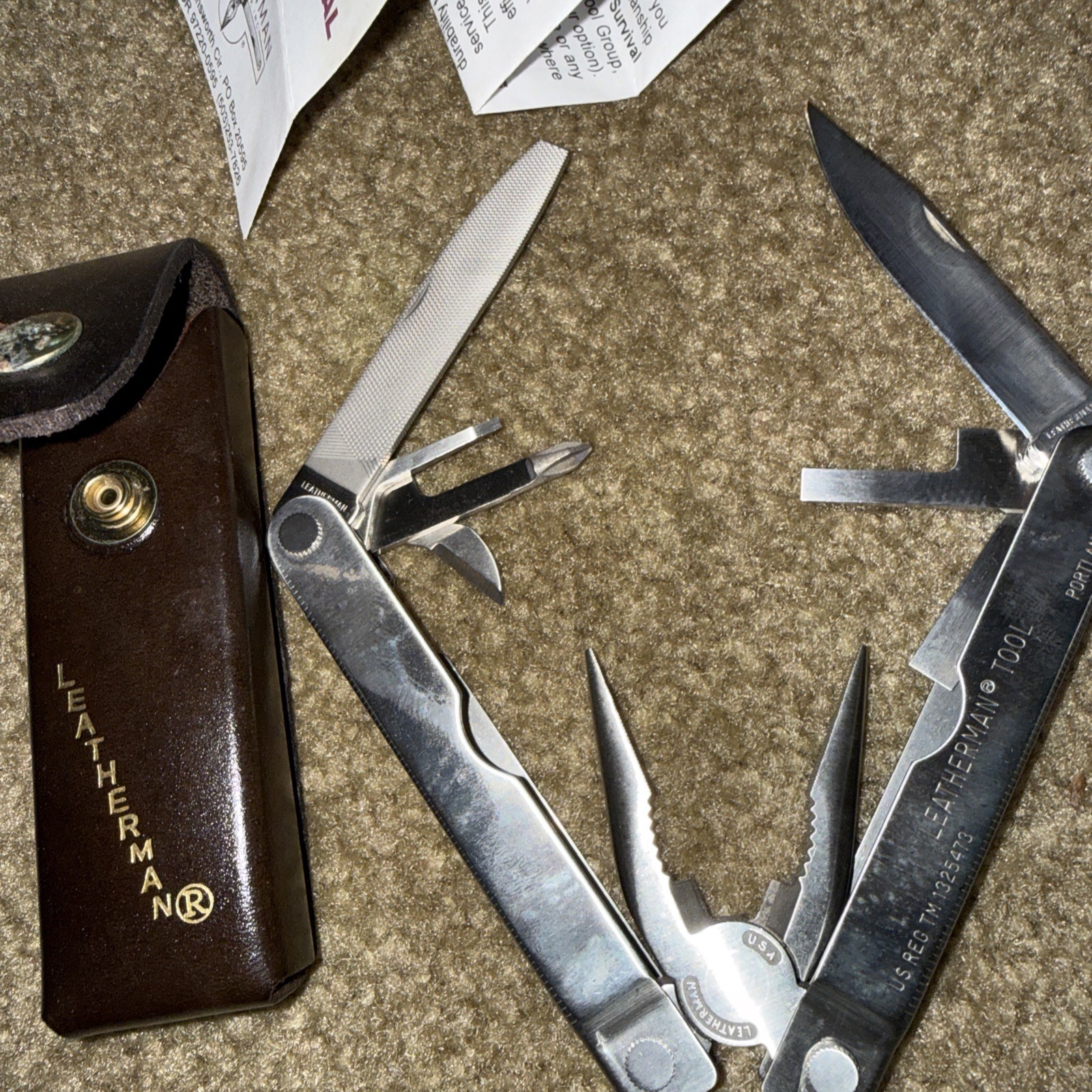 Vtg LEATHERMAN Multi Tool w Leather Case Portland, Oregon USA Box 1994 NEW