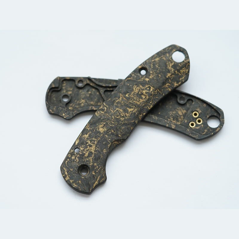 1 Pair Copper Forged Carbon Fiber Handle Scales for Spyderco C223