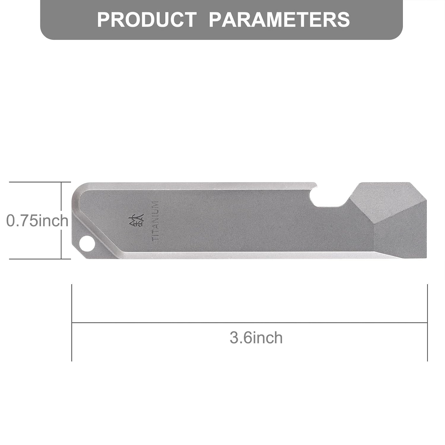 BANG TI Titanium EDC Pry Bar with Bottle Opener Function Portable Multi Tool