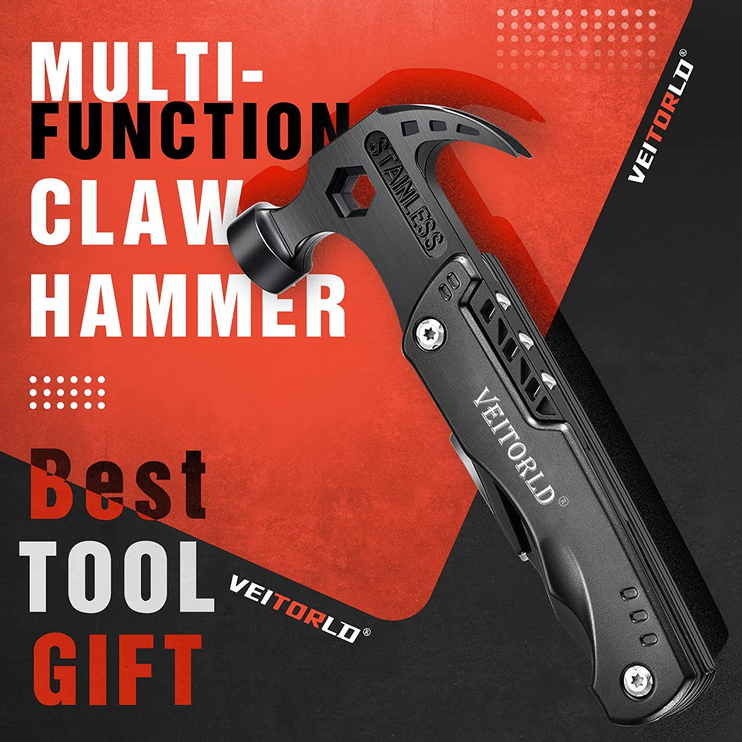 Gifts for Men Him Husband Valentine’S Day, Cool Survival Tools Hammer Multitool,