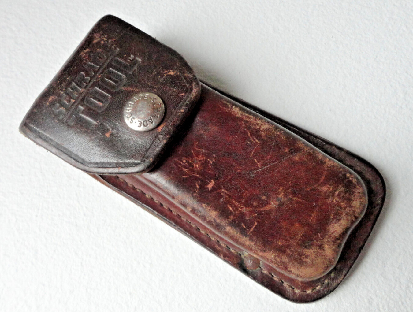 For Parts Or Repair & Damaged: Older Schrade TOOL Leather Multi-Tool Sheath ONLY