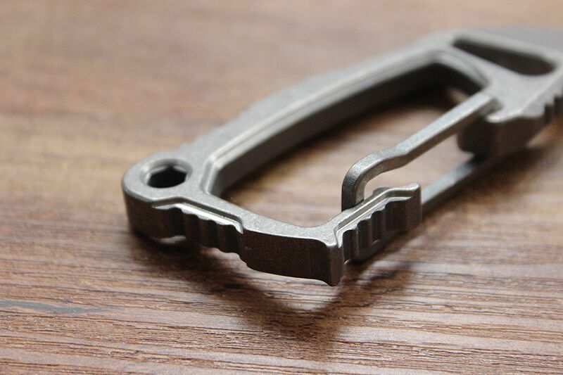 Titanium Alloy Multi-purpose Tool EDC Key Chain Hang up Carabiner Pry Bar Opener