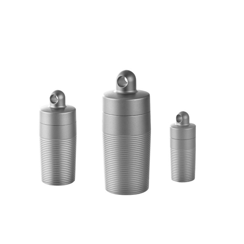 Pure Titanium Pill Holder Organizer Container Case Waterproof Portable EDC
