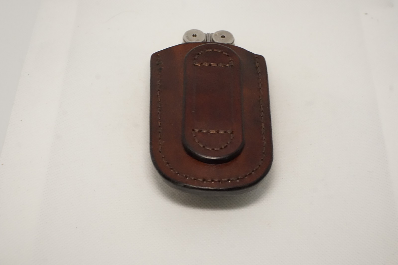 Leatherman wave plus leather sheath handmade dark brown color. Sheath only.