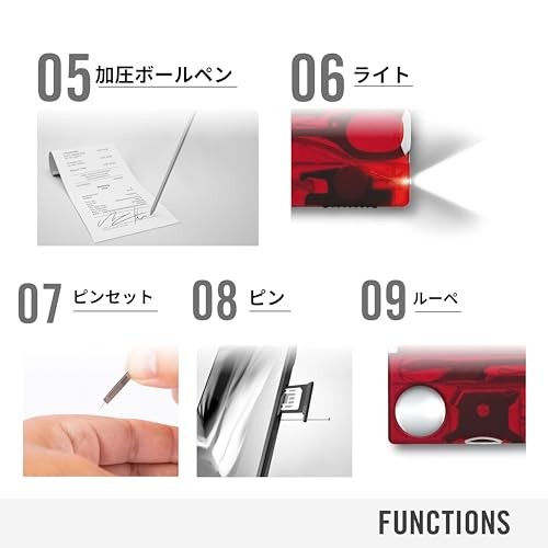 Victorinox SwissCard Light Translucent Red Multi Tool 0.7300.T R8070701