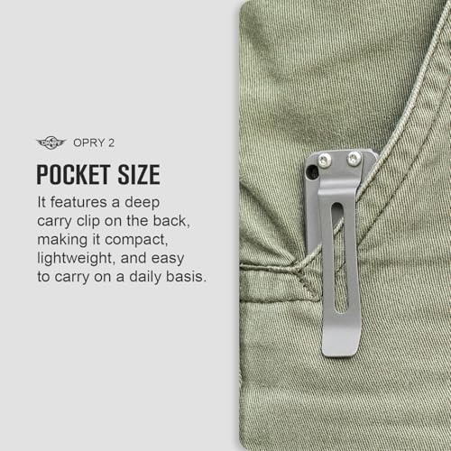 EDC Multitool Pry Bar Set – Titanium, Bottle Opener, Nail Puller, Hex Wrench, Po