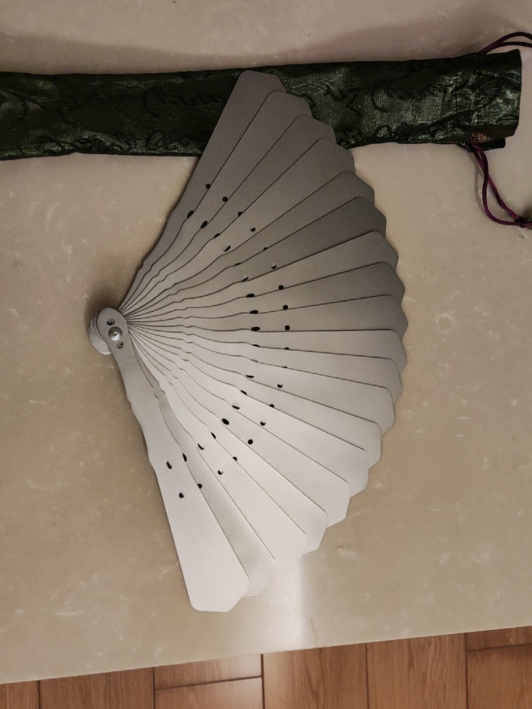 New Tactical Titanium Alloy Folding Fan Portable Martial Art Kung Fu Tai ji Fan