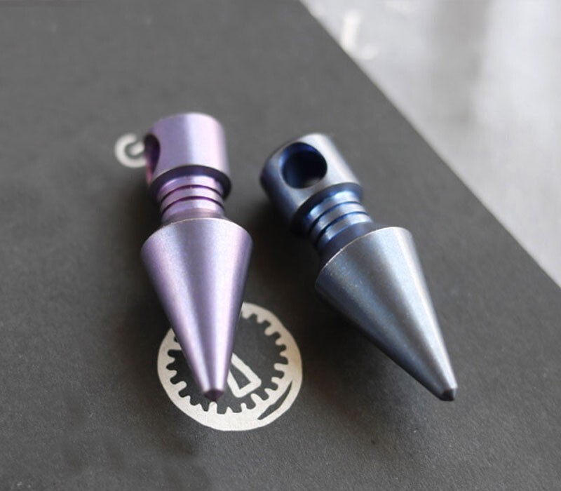 EDC Titanium Alloy Keychain Pendant Bead Necklace Knapsack Decorative DIY Tool