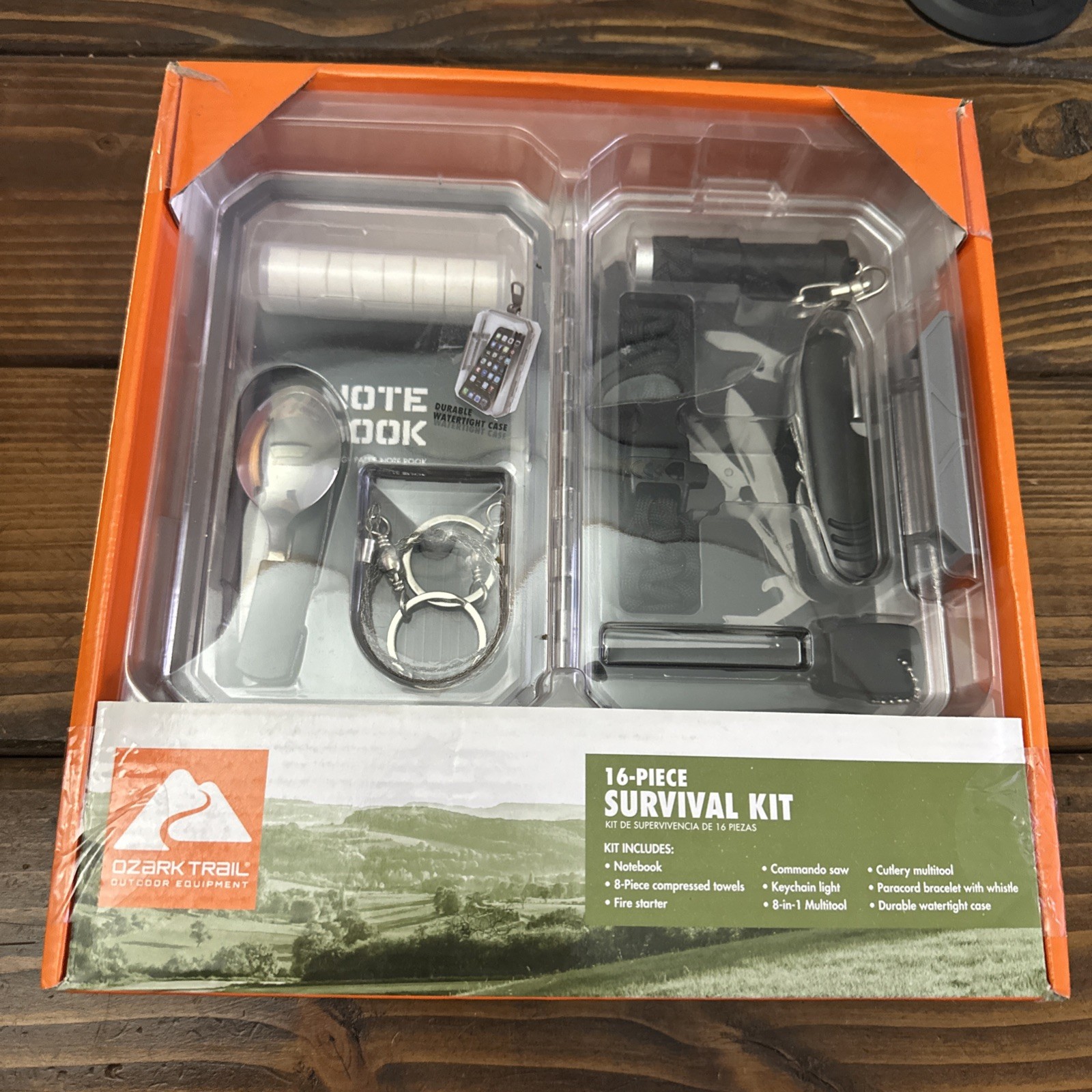 Ozark Trail Outdoor Equipment 16-Piece Survival Kit NEW IN BOX
