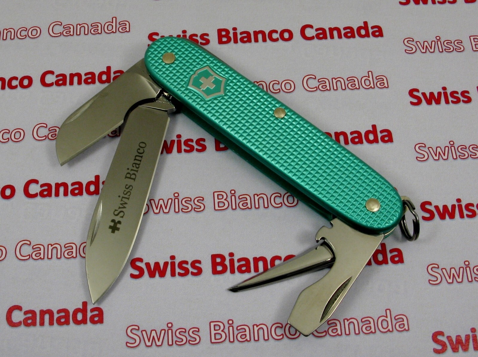 Swiss Bianco Exclusive Victorinox Electrician Turquoise Alox Swiss Army Knife