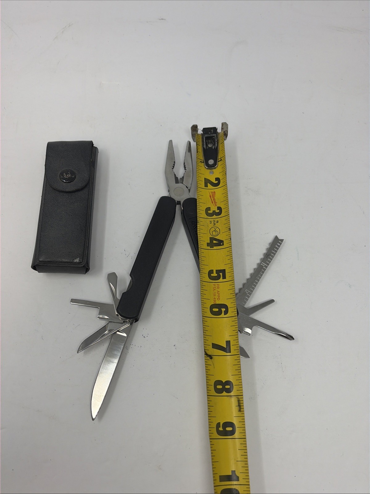 Alltrade Stainless Steel Multi-Tool 9 Tools With Belt Slide Case Black