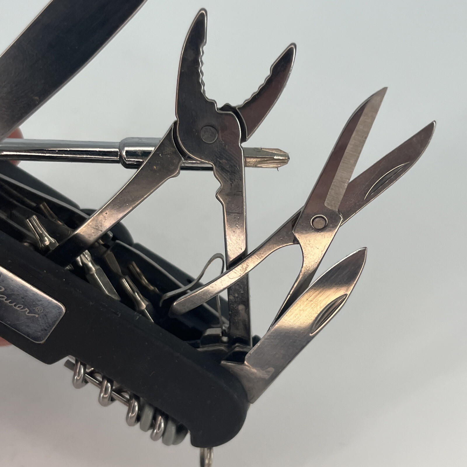 EDDIE BAUER BLACK COMPASS SCREWDRIVER Pocket Knife Multi Tool – Stainless Steel