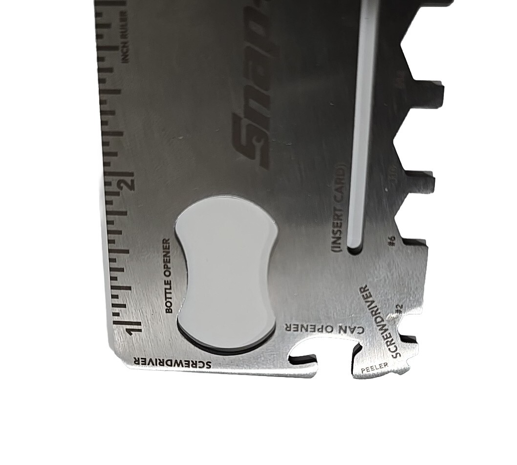 Snap On Tools 17-in-1 Emergency Tool Wallet Card Pocket Multi Driver Ruler NEW!!