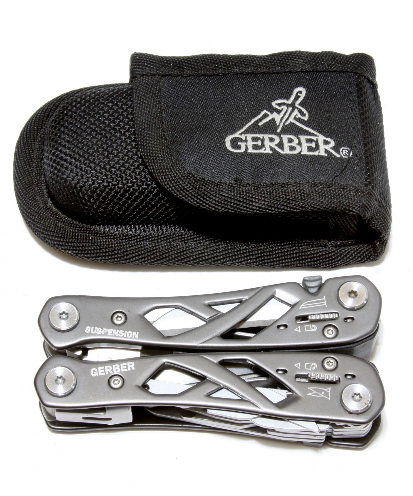Gerber Suspension Multi-Tool Knife Needle Nose Pliers With Black Nylon Sheath